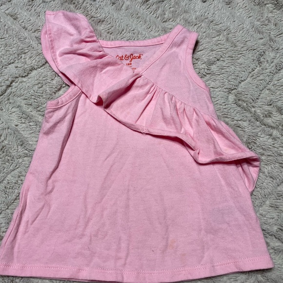 Cat & Jack 18 month pink tank top with ruffle - Picture 2 of 3